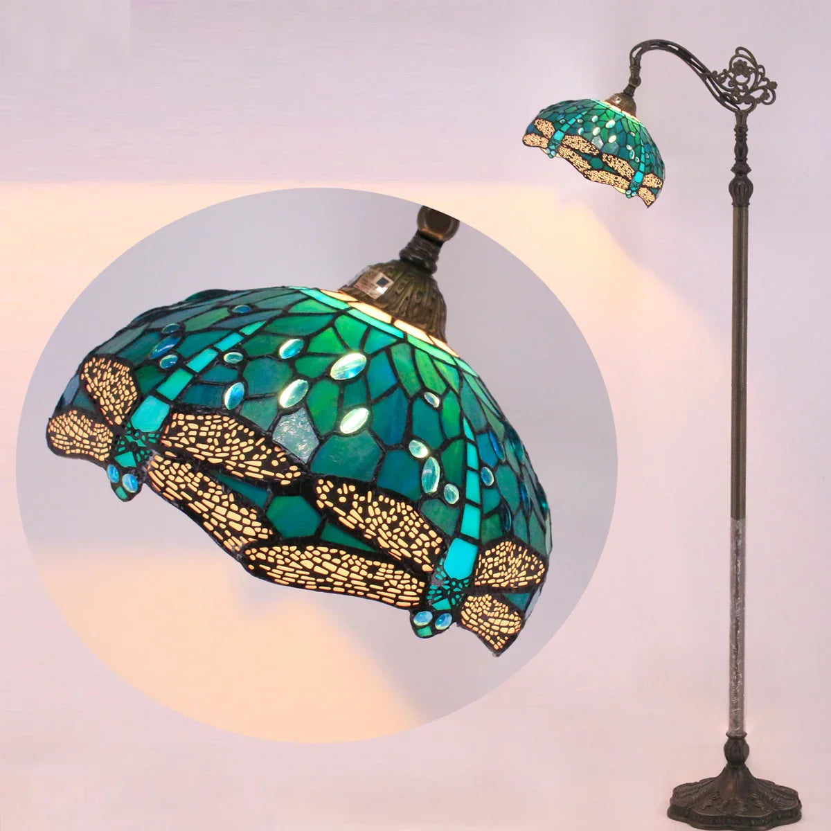 Glass artwork Libelle Floor Lamp